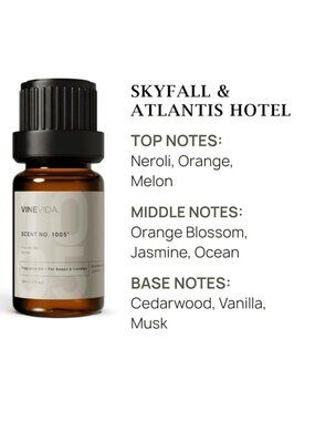 NEW VineVida #1005 Atlantis Skyfall Hotel Fragrance Diffuser Oil Scent Smell NIB